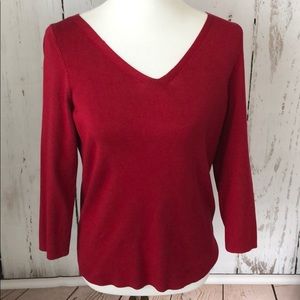 Gorgeous V-neck sweater front and back